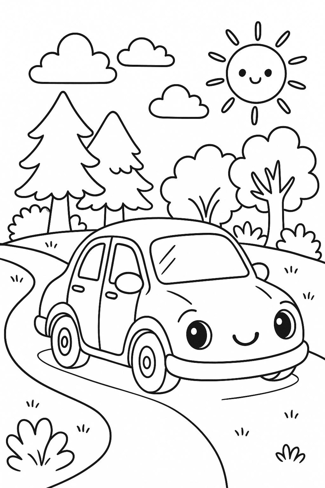 Car Coloring Pages- 10 Fun Printable Car Sheets for Kids ,instant ...