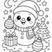 Christmas Coloring Pages- Kawaii Holiday Pack for Kids- 10 Printable ...