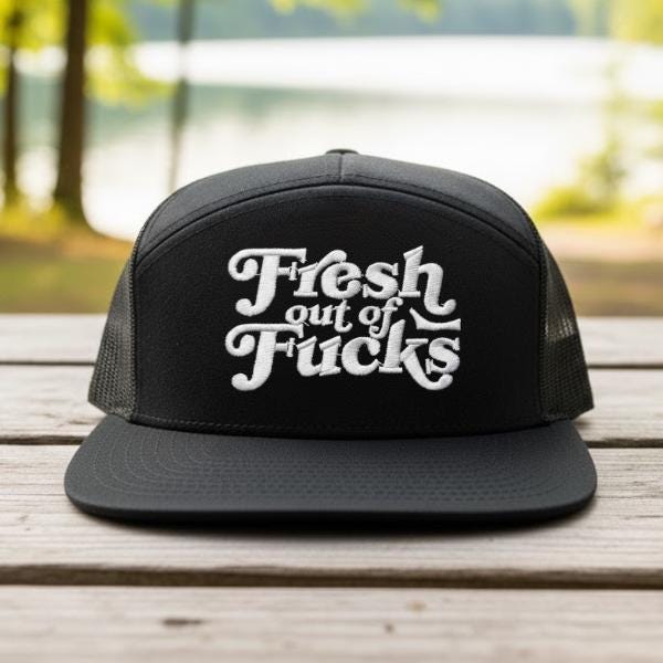 No F Cks Given Hat - Etsy