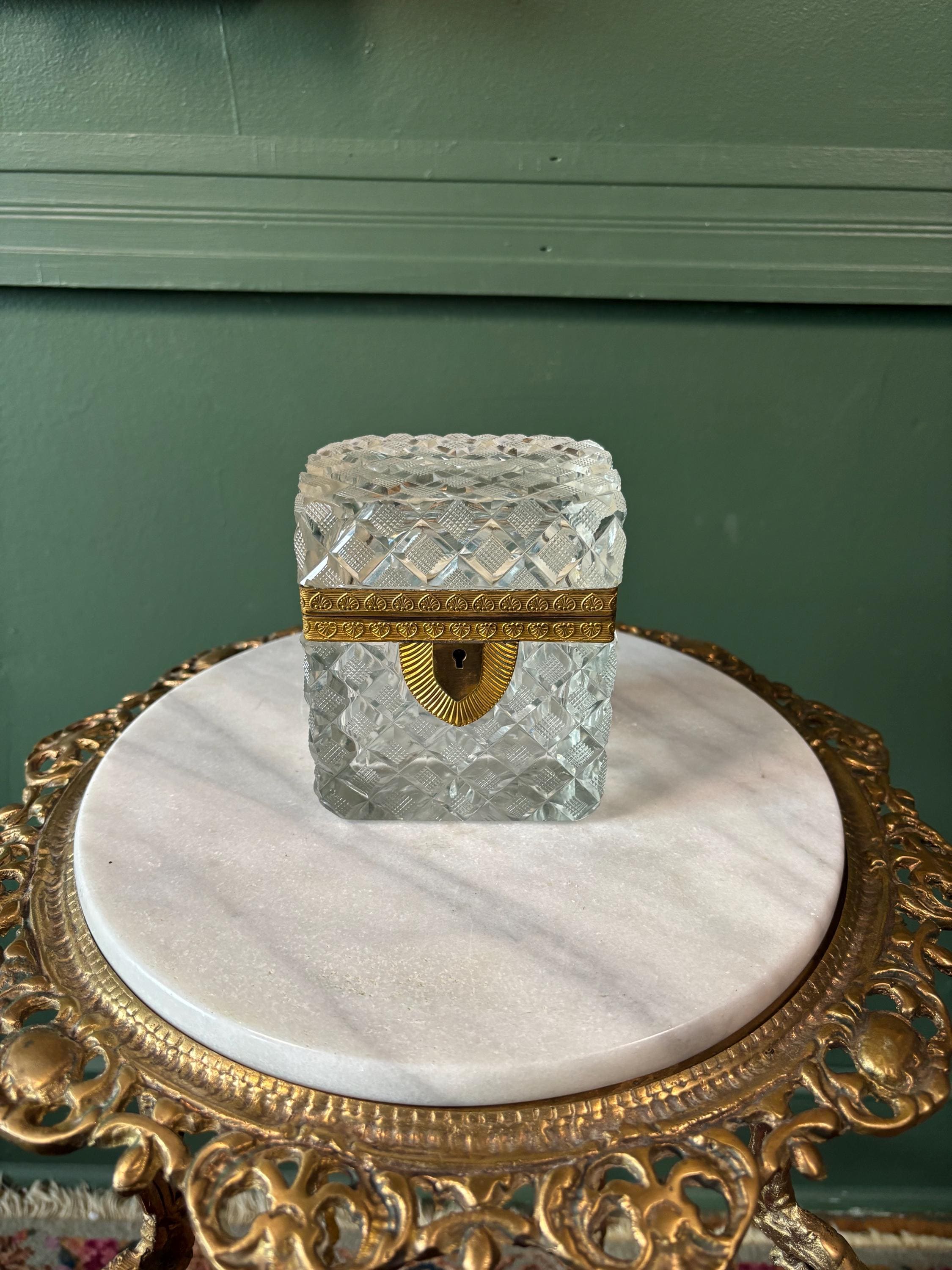 Antique French Opaline Box - Etsy