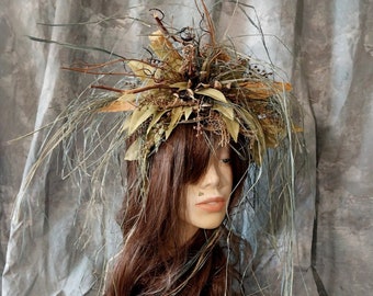 Bramble Berry Woodland Fairy Headpiece, Headband - Hairpiece - Costume, Renaissance, Celtic, Gaelic, Bohemian, Shaman, Druid, Seer, Tribal