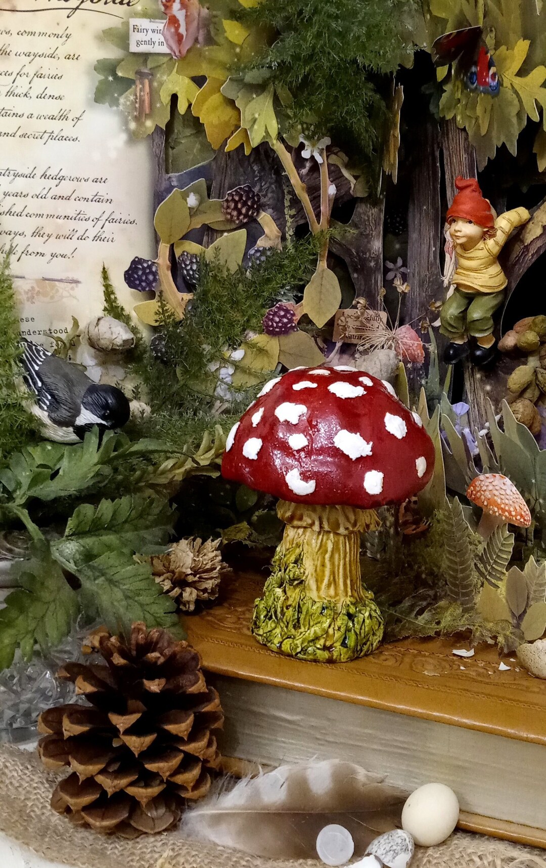 Hand Made, Woodland Forest, Magic Mushroom Clay Apothecary Tincture
