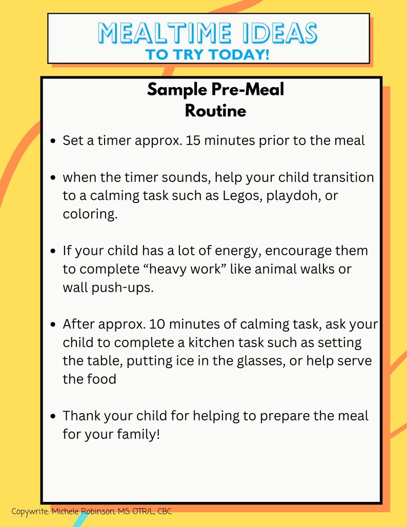 Mealtimr Routine Mealtime Ideas to Try TODAY! - Etsy