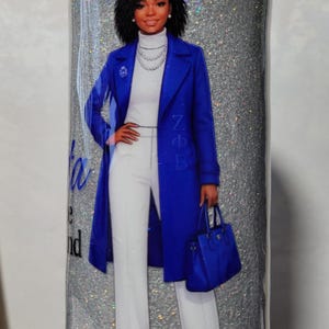 Zeta Phi Beta, silver/black 20 oz insulated tumbler or 16 oz glass cup; zeta state of mind, 1920