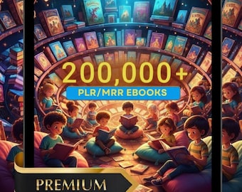 200,000+ eBooks Mega Bundle — PLR & MRR Resellable (Digital Download)