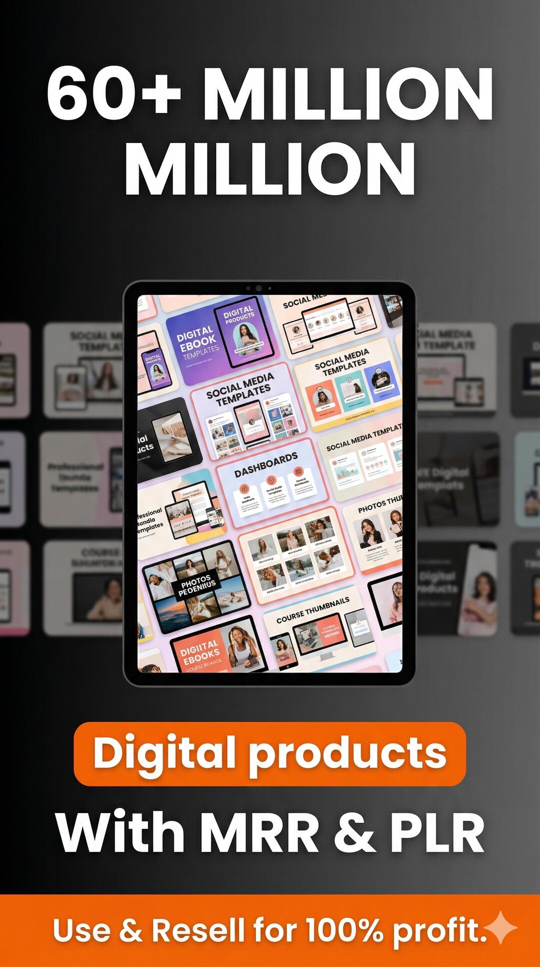60 Million Digital Products Bundle | PLR MRR for Passive Income ...