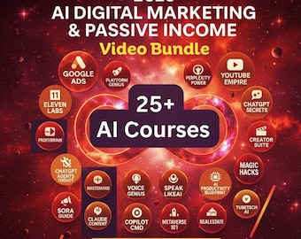 AI Marketing PLR Bundle 2025: ChatGPT & Claude Video Courses for Passive Income Generation