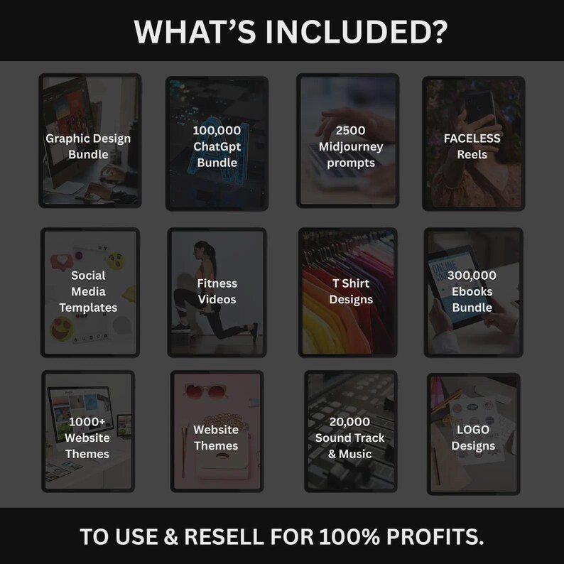 100 Million Digital Products Bundle | MRR PLR Passive Income (digital ...
