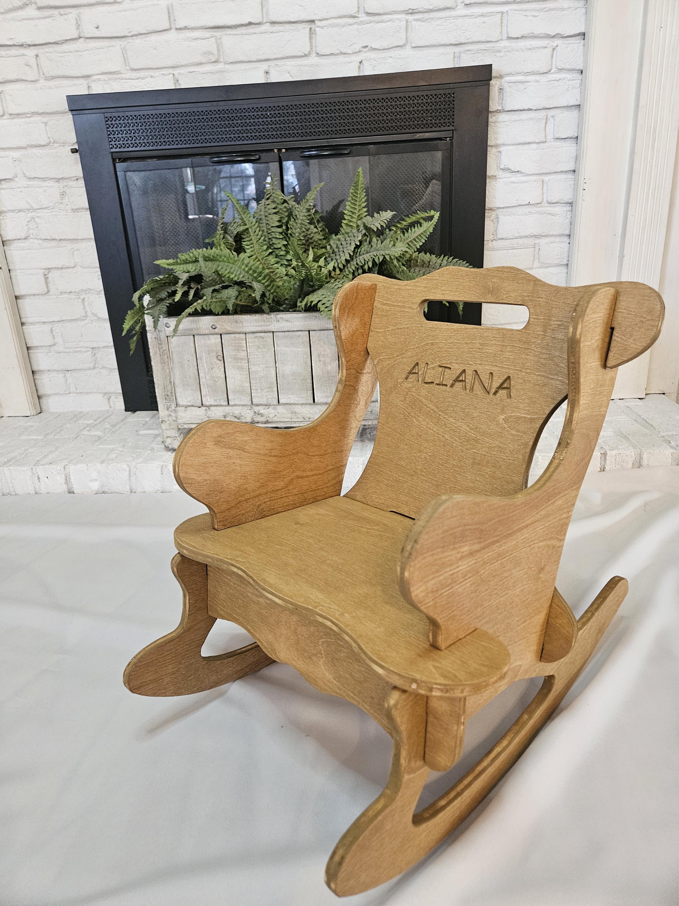 Personalized Child's Wooden Rocker - Etsy
