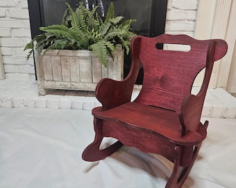 Child's Cherry Wooden Rocker