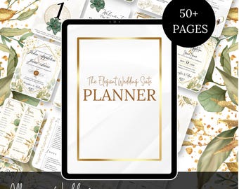 Wedding Planner Bundle | Digital Wedding Planning Book | Wedding Checklist Binder | Customize on Canva | Wedding Day Binder | Wedding To-Do