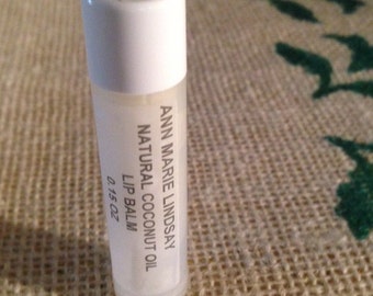 Natural, Organic CoConut Oil Lip Balm,  1 tube