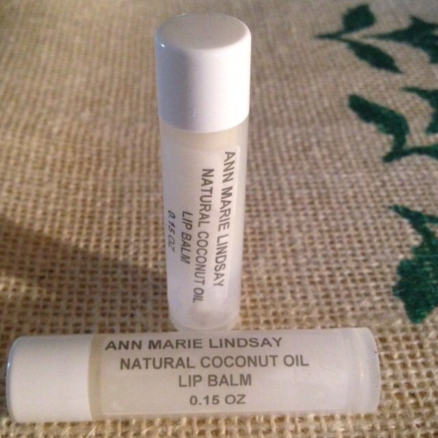 Natural, Organic CoConut Oil Lip Balm,  Lip Conditioners 2 tubes