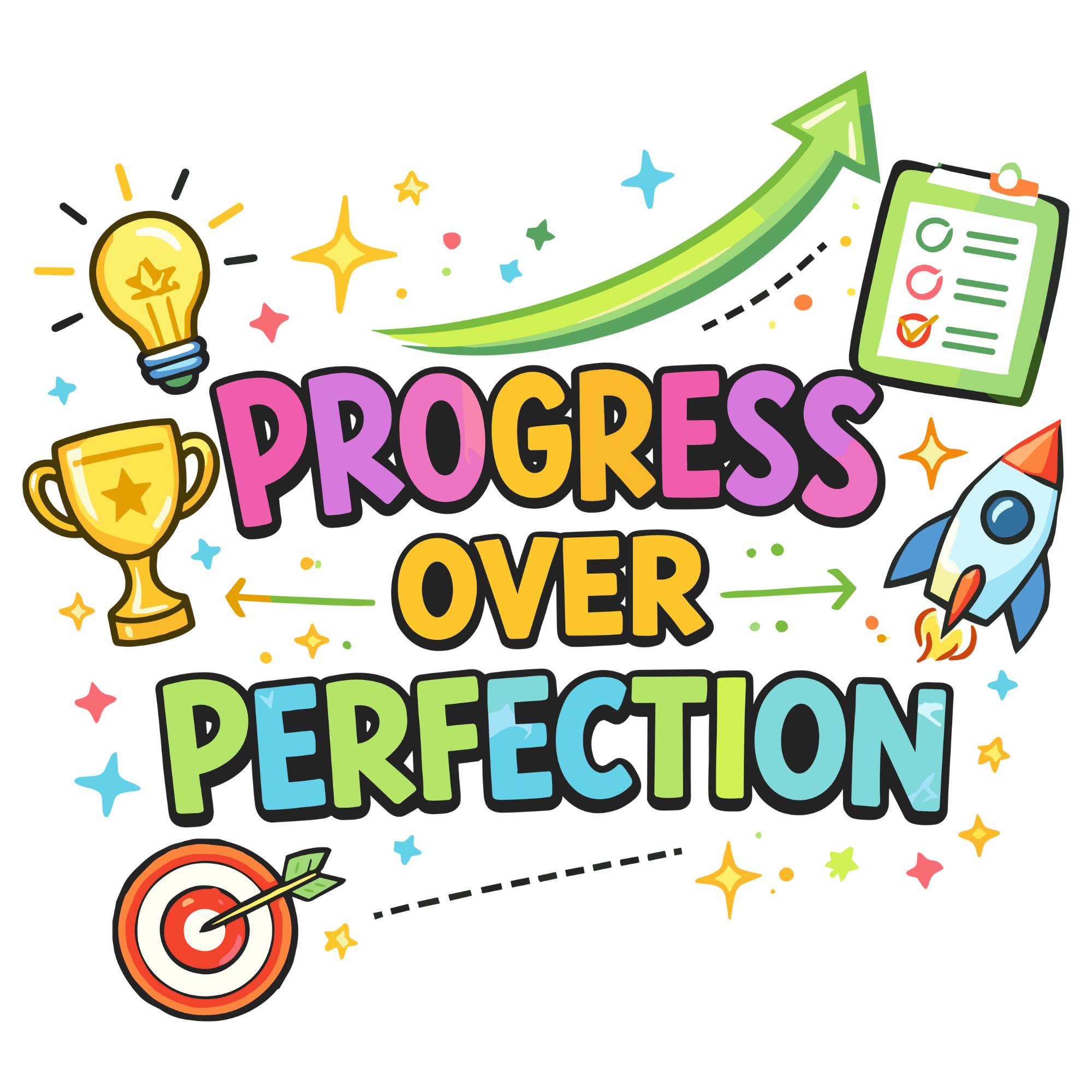 Progress Over Perfection SVG PNG, Growth Mindset Classroom Decor ...