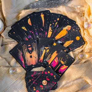 Shadow Work Tarot Deck 78 Cards, Inner Healing and Self Discovery Tarot, Dark Occult Divination Cards, Modern Witchcraft Tool, Gift for her