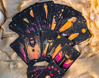 Shadow Work Tarot Deck 78 Cards, Inner Healing and Self Discovery Tarot, Dark Occult Divination Cards, Modern Witchcraft Tool, Gift for her