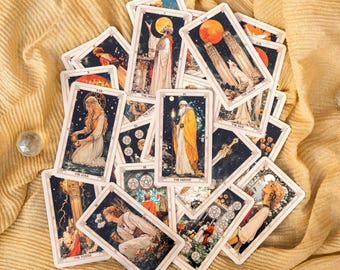 Starborn Tarot Deck with Guidebook, 78 Celestial Tarot Cards, Unique Starry Art, Intuitive Divination Tool, Mystical Spiritual Gift