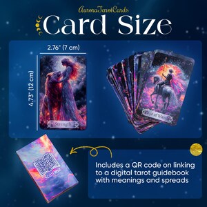 Tarot Cards for Beginners, 78 Card Deck with Guidebook, Mystical Celestial Tarot Set, Spiritual Gift for Tarot Reader, Divination Cards image 5