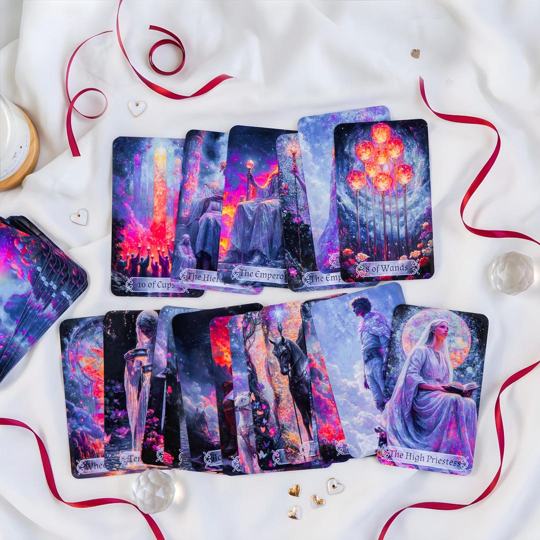 Starborn Tarot Deck With Guidebook, 78 Cards Celestial Tarot, Cosmic ...