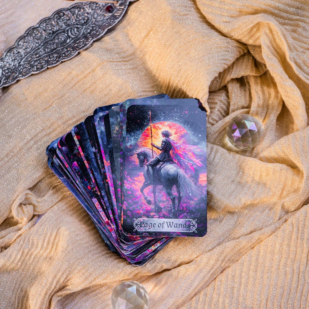 Galactic Tarot Deck 78 Cards With Guidebook, Cosmic Universe Tarot for ...