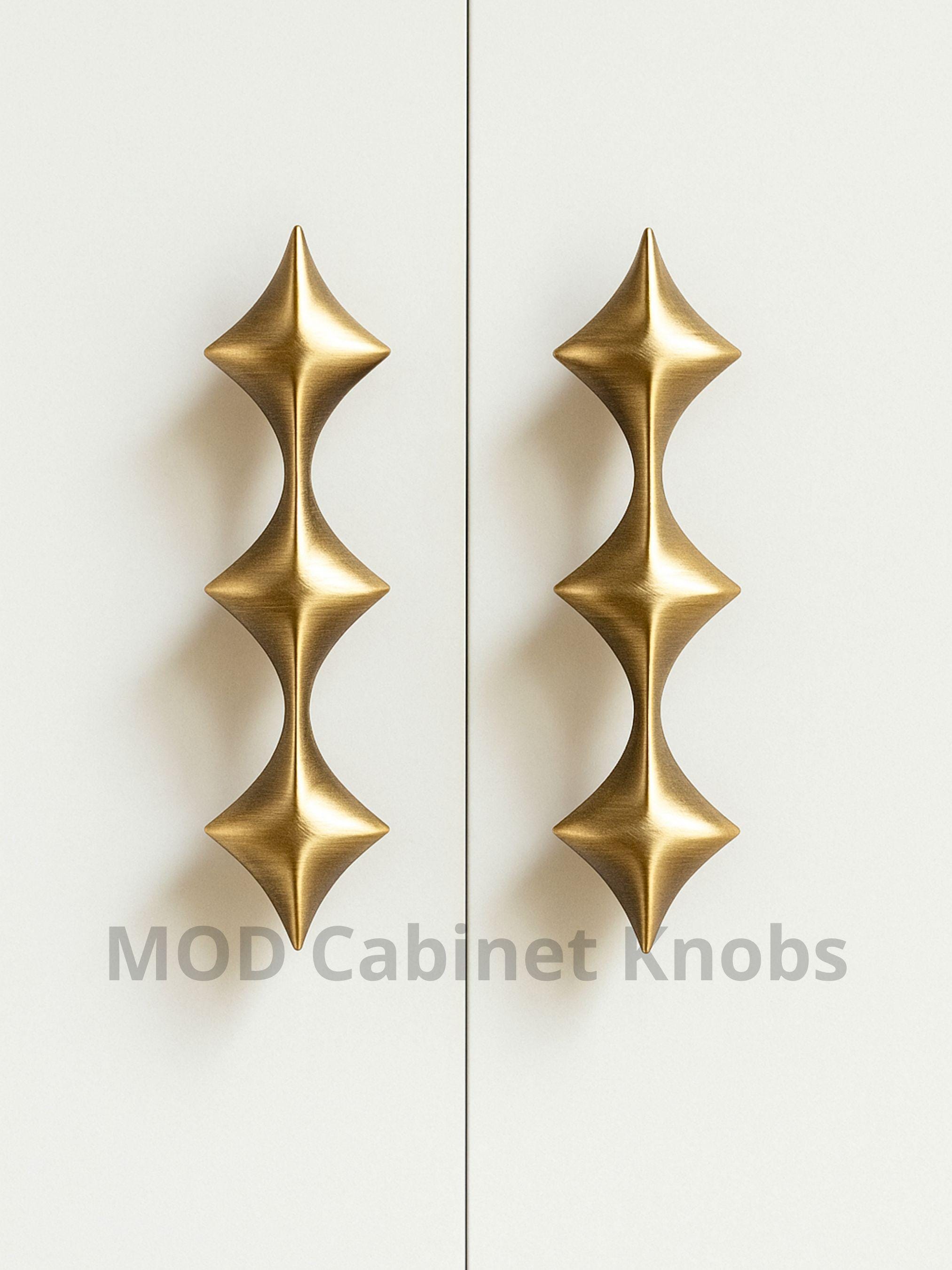 Antique Solid Brass T-Bar Handles 128 mm - Kitchen Cabinet Pulls…