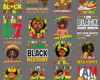 I Am Black History PNG – Melanin Proud Quote Clipart
