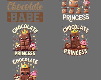 Melanin Chocolate Princess PNG