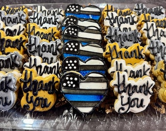 Back the Blue- Police/CHP/Sheriff Thank You cookies
