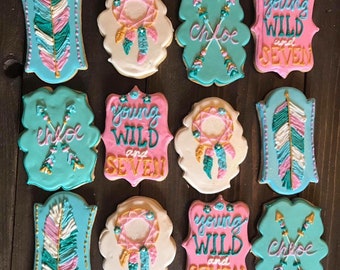 Boho/ Wild One Cookie Individually Wrapped Party Favors