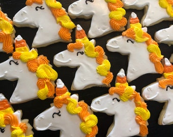 Halloween unicorn Sugar cookies Large