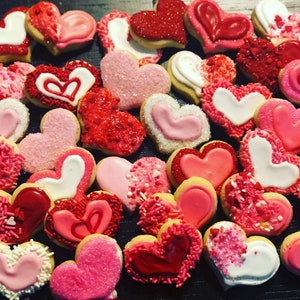 Valentines Day Heart Sugar Cookies by the dozen