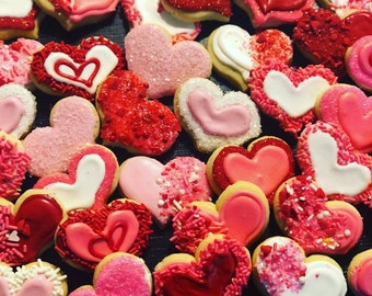 Valentines Day Heart Sugar Cookies by the dozen