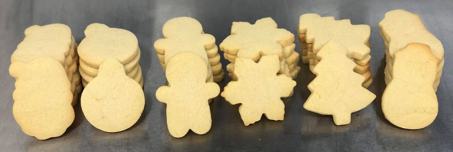 Undecorated Christmas Sugar Cookies 3 Dozen Etsy