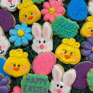 Easter Sugar cookies Eggs, Bunnies and Chicks