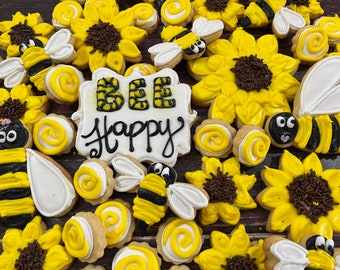 Sunflowers and Bee Cookies