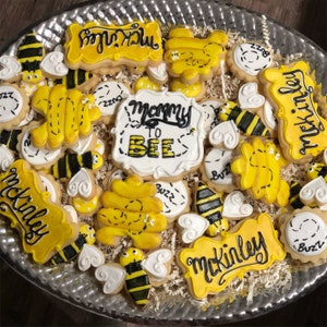 Baby To Bee Cookie Tray / Bee Birthday cookies