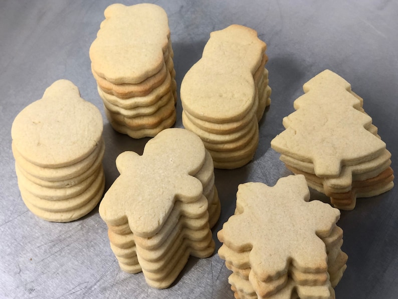 Undecorated Christmas Sugar Cookies 3 Dozen Etsy