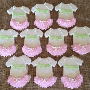 TuTu onesie sugar cookie favors