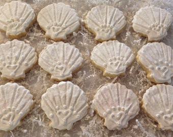 Shell Wedding, individually wrapped Favor Sugar Cookie