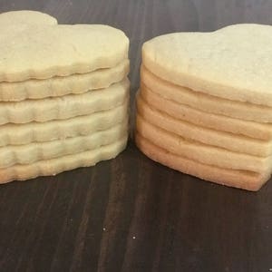 Undecorated Valentines Day Heart Sugar Cookies 3 Dozen