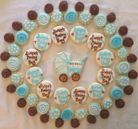 Sweet Baby Boy Baby Shower Cookie Tray Etsy