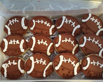 3 dozen Football cookies, great for Superbowl parties.