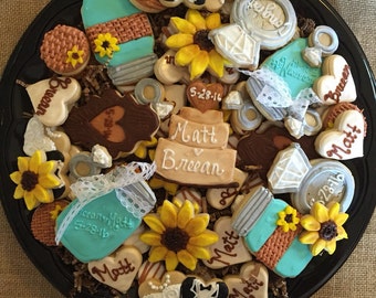 Rustic Wedding Cookies Burlap and Lace