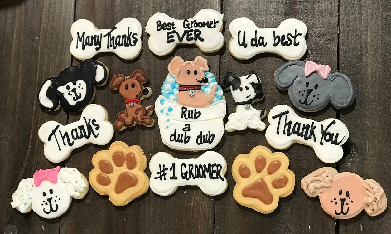 Thank You Dog Groomer Dog/cat Cookie Gift Box - Etsy Israel