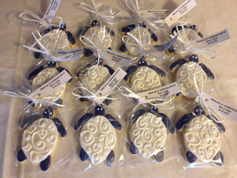 Sea Turtle Wedding Favor Sugar Cookie Etsy