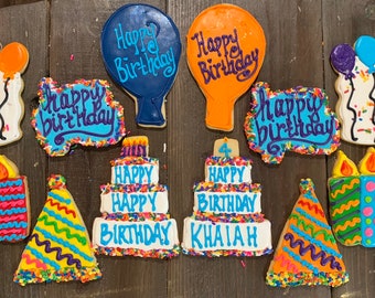 Happy Birthday Sugar Cookie favors