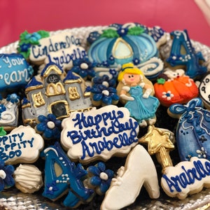 Cinderella princess birthday Cookies for a Tray image 1