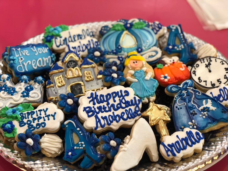 Cinderella princess birthday Cookies for a Tray image 1