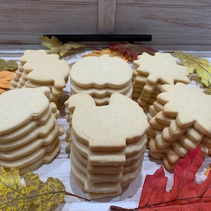 Undecorated Thanksgiving Sugar Cookies 3 Dozen