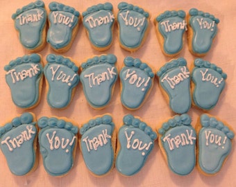 Baby feet sugar cookie favors